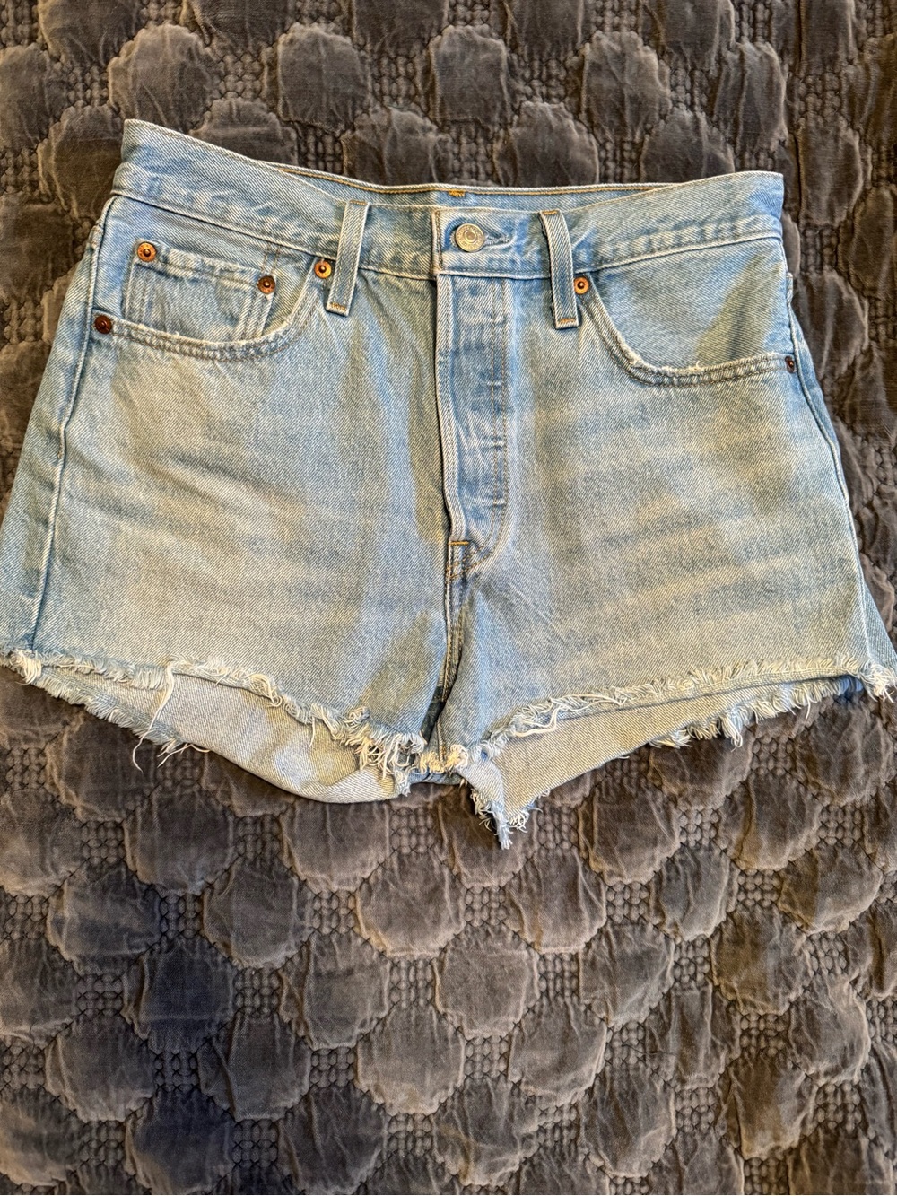 501 Levi Shorts Light Blue Denim